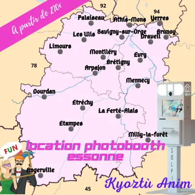 Location photobooth Essonne pour vos événements mariage, anniversaire, entreprise - Kyoztù Anim