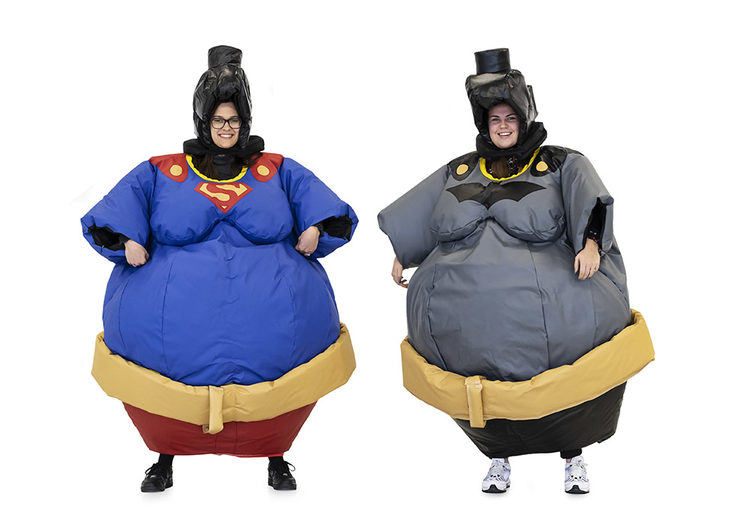 Tenue sumos Batman vs Superman su Paris IDF pour séminaire entreprise